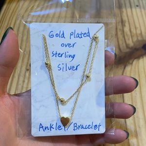 ‼️Sale‼️Gold plated over sterling silver anklet/bracelet